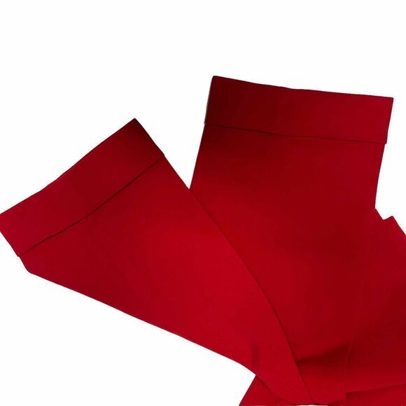 Lafayette 148 New York Clinton Cuffed Pants Red Creased Trousers Size 6 - Picture 9 of 16